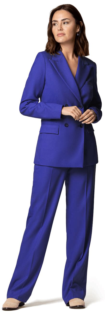 royal blue women pantsuit.